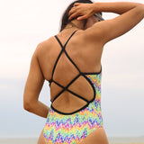 Slix Coral Confetti Curve One Piece